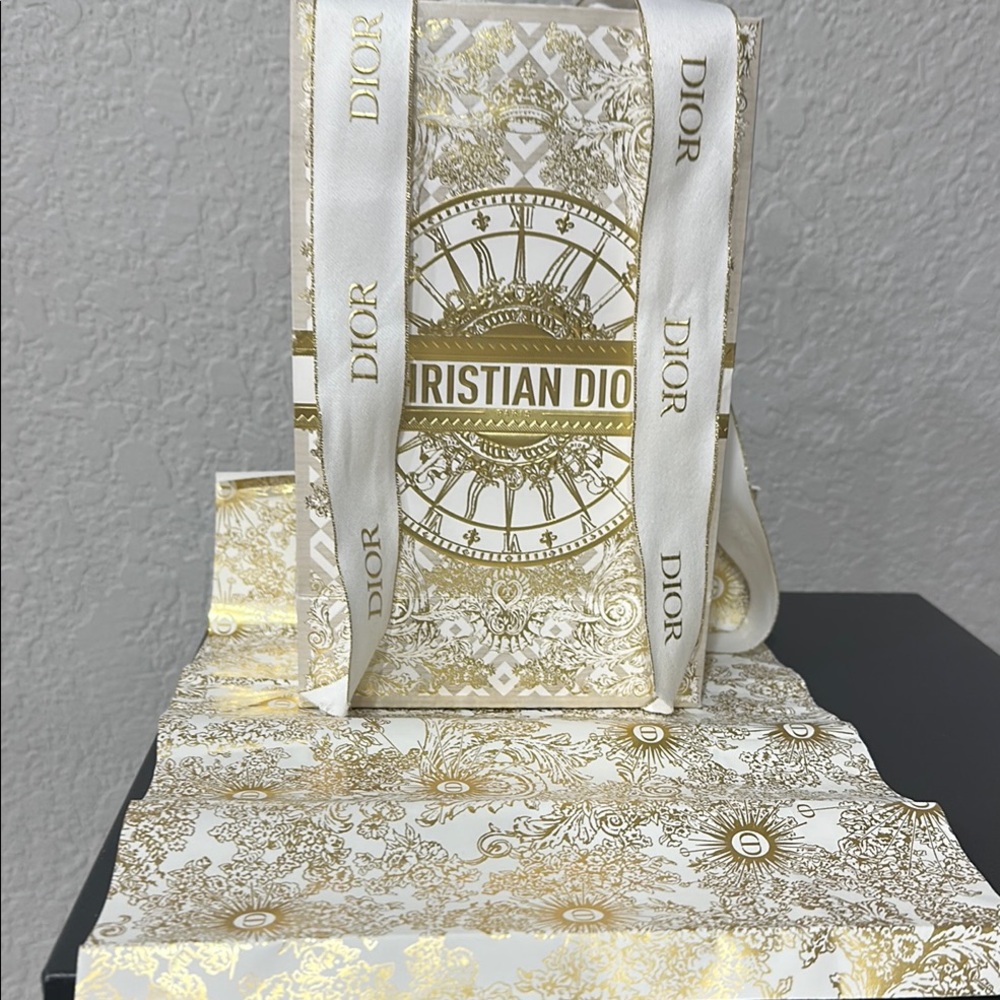 Dior Gold and White Vintage-Inspired Decor Accents